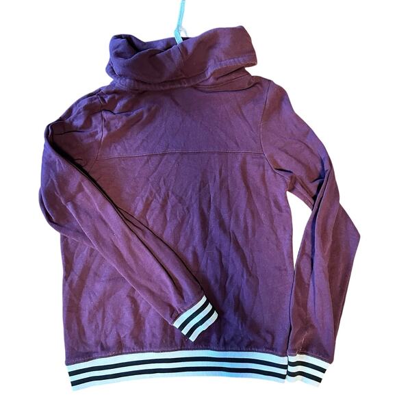 Harry Potter Hogwarts Sweatshirt Sz L Large Licensed Maroon Red Burgundy Stripes - Picture 2 of 4